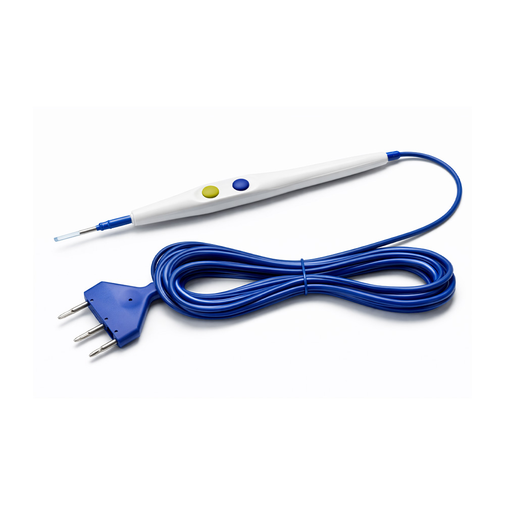 Electrodos Activos Quirurgicos Desechables con Mando con Botón Circular, Forma de Cuchilla, Longitud 70 mm